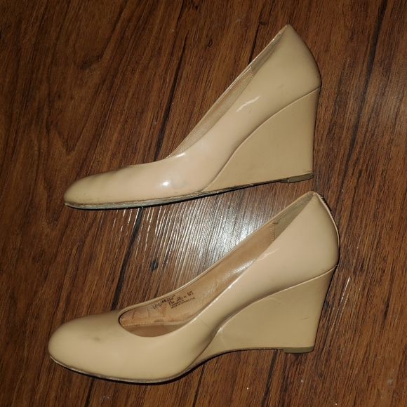 Coach Beige "Rileigh" Wedges - Picture 5 of 7